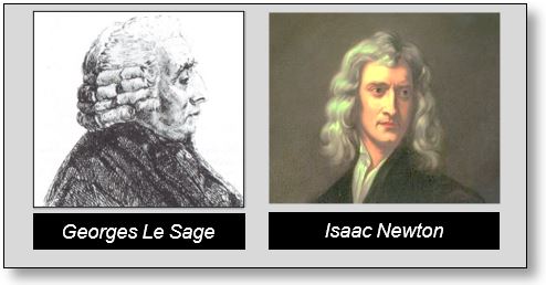 Le Sage and Newton, physicists.