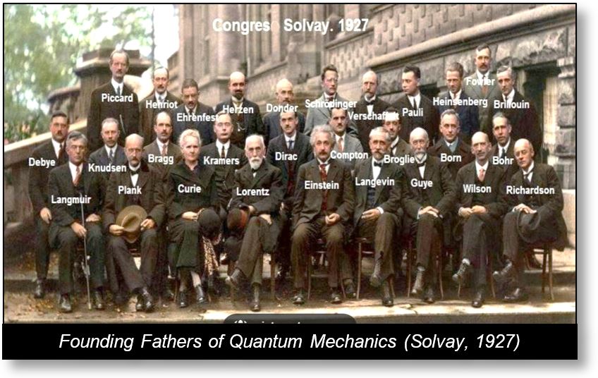 Physicists present at the Solvay Congress in 1927.